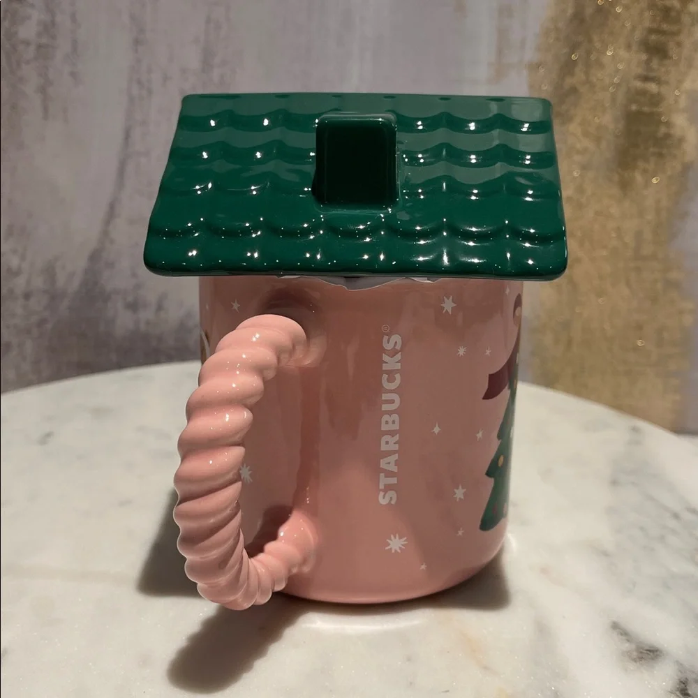 STARBUCKS 2025 - Holiday Bear Mug with Green Roof - Picture 2 of 6